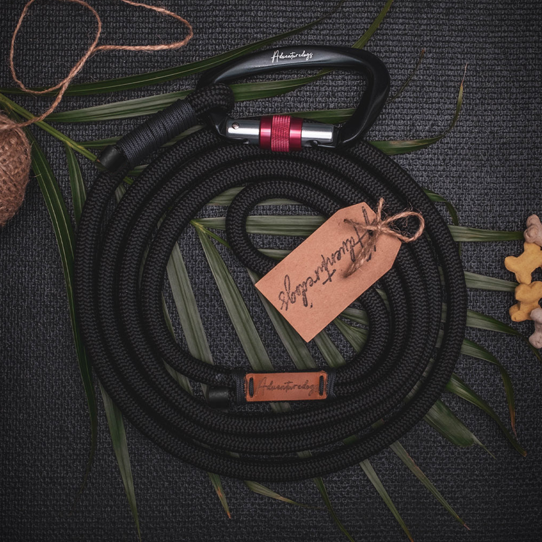 black climbing rope dog leash
