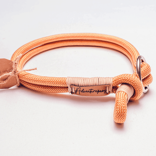 orange climbing rope dog collar